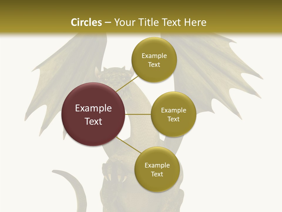 A Green Dragon Sitting On Top Of A White Background PowerPoint Template