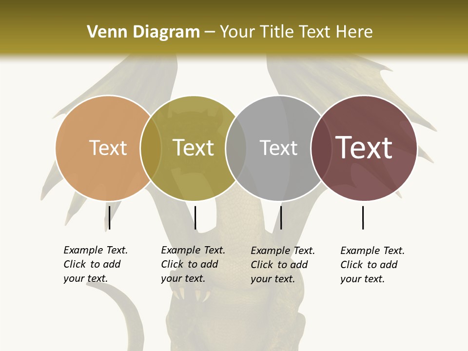 A Green Dragon Sitting On Top Of A White Background PowerPoint Template