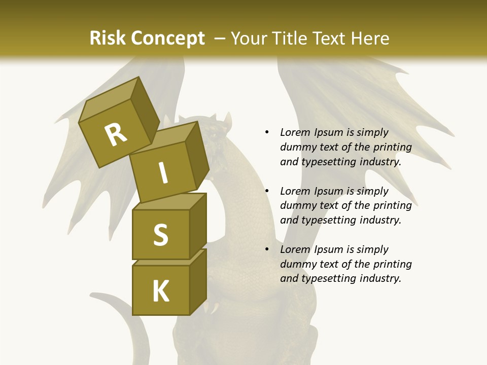 A Green Dragon Sitting On Top Of A White Background PowerPoint Template