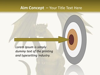 A Green Dragon Sitting On Top Of A White Background PowerPoint Template