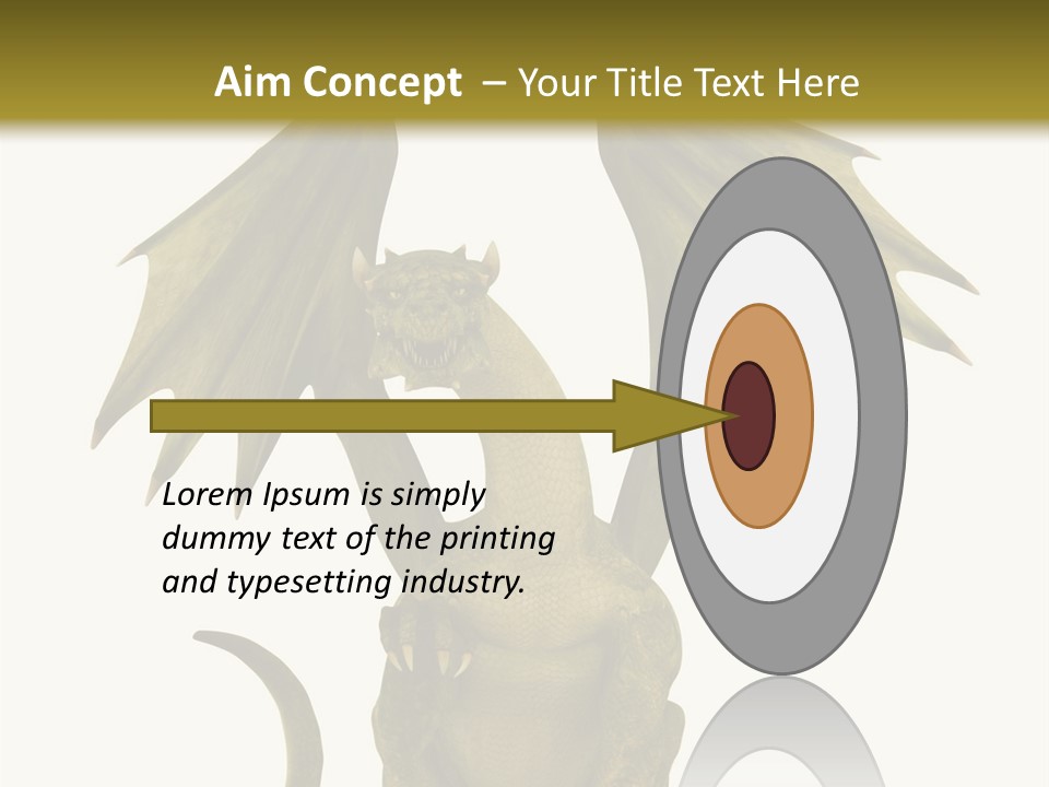 A Green Dragon Sitting On Top Of A White Background PowerPoint Template