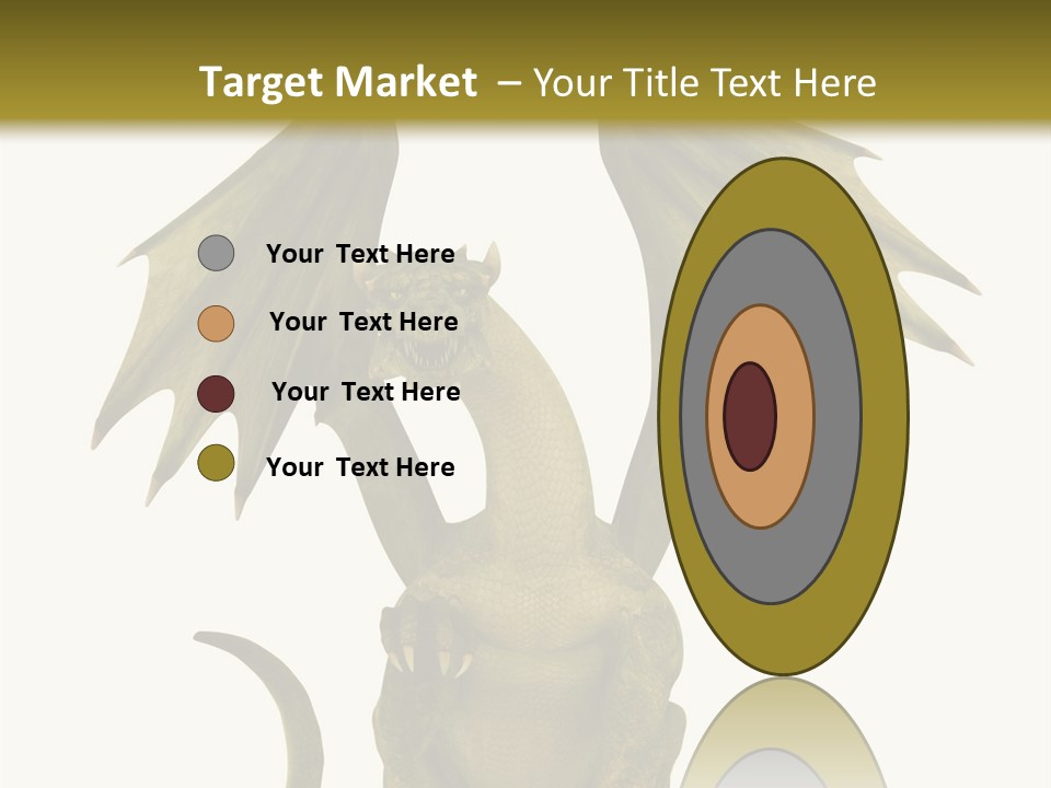 A Green Dragon Sitting On Top Of A White Background PowerPoint Template