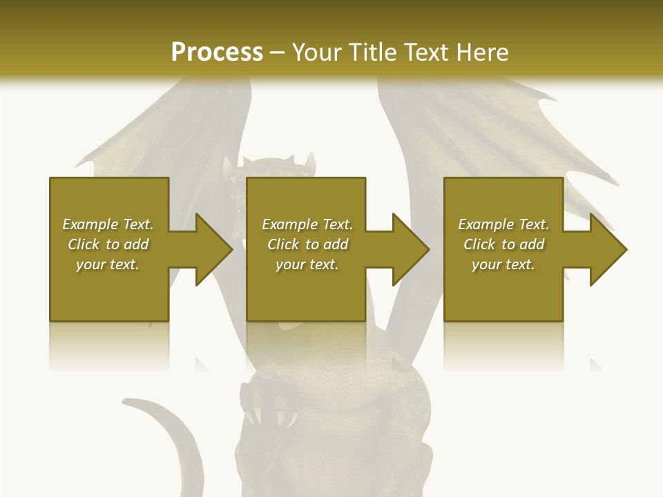 A Green Dragon Sitting On Top Of A White Background PowerPoint Template