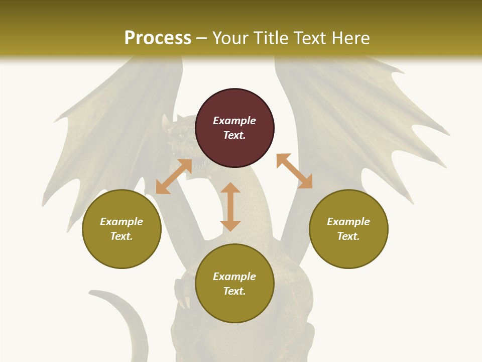 A Green Dragon Sitting On Top Of A White Background PowerPoint Template