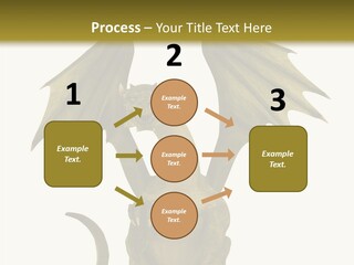 A Green Dragon Sitting On Top Of A White Background PowerPoint Template
