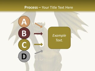 A Green Dragon Sitting On Top Of A White Background PowerPoint Template