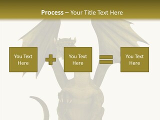 A Green Dragon Sitting On Top Of A White Background PowerPoint Template