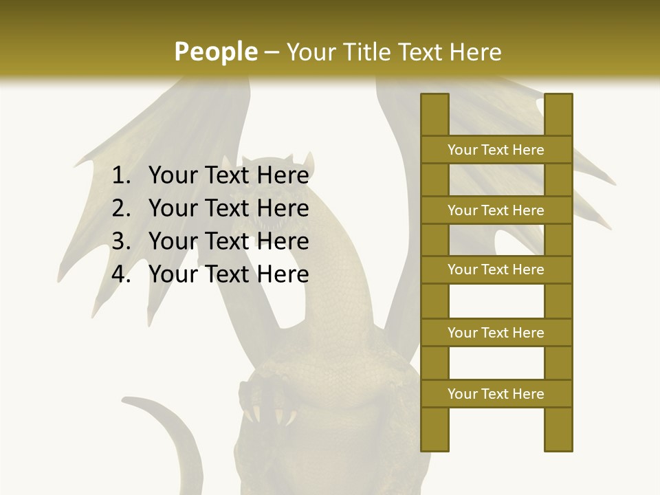 A Green Dragon Sitting On Top Of A White Background PowerPoint Template