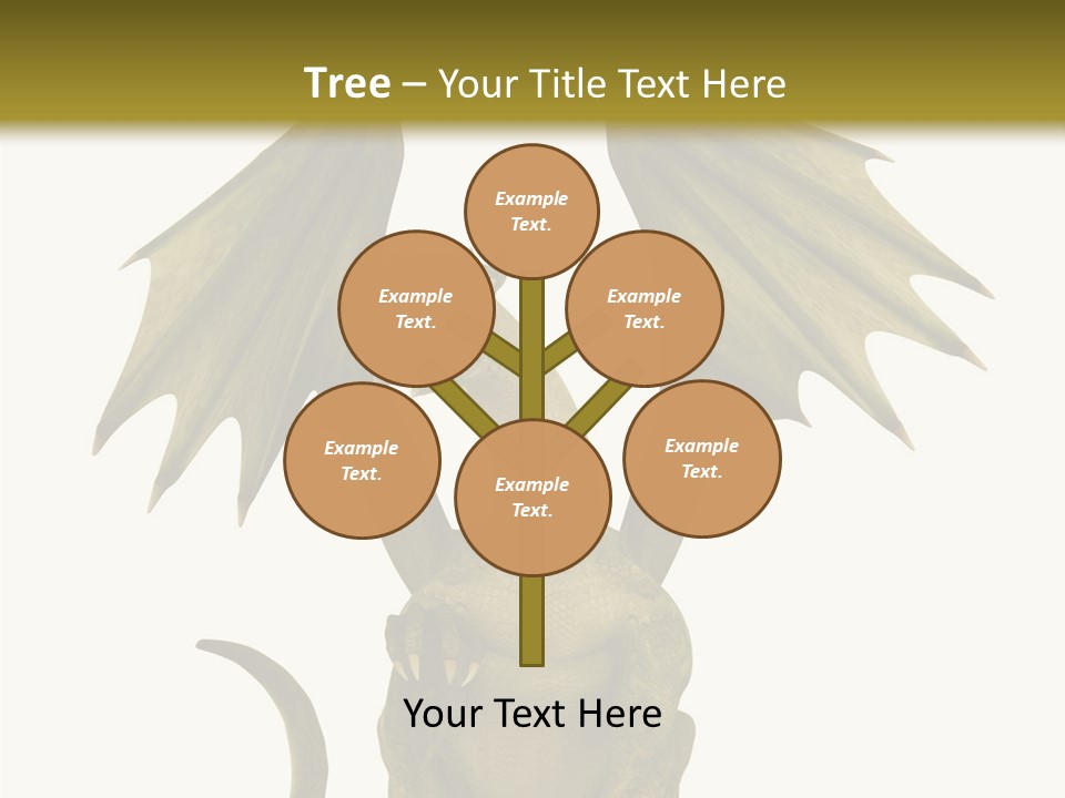 A Green Dragon Sitting On Top Of A White Background PowerPoint Template