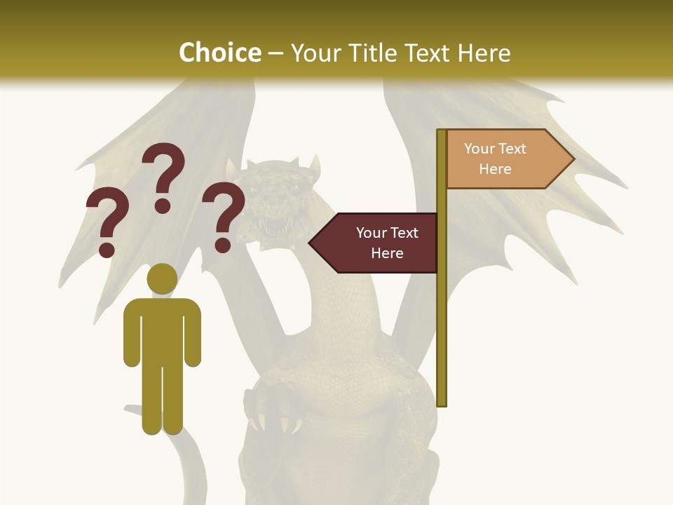 A Green Dragon Sitting On Top Of A White Background PowerPoint Template