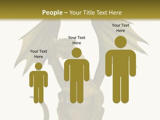 A Green Dragon Sitting On Top Of A White Background PowerPoint Template