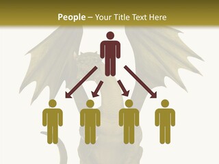 A Green Dragon Sitting On Top Of A White Background PowerPoint Template