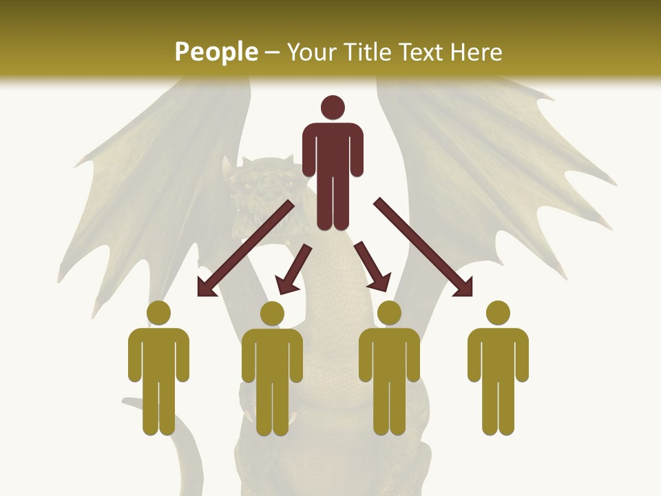 A Green Dragon Sitting On Top Of A White Background PowerPoint Template