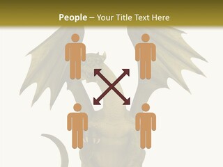 A Green Dragon Sitting On Top Of A White Background PowerPoint Template