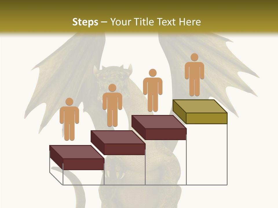 A Green Dragon Sitting On Top Of A White Background PowerPoint Template