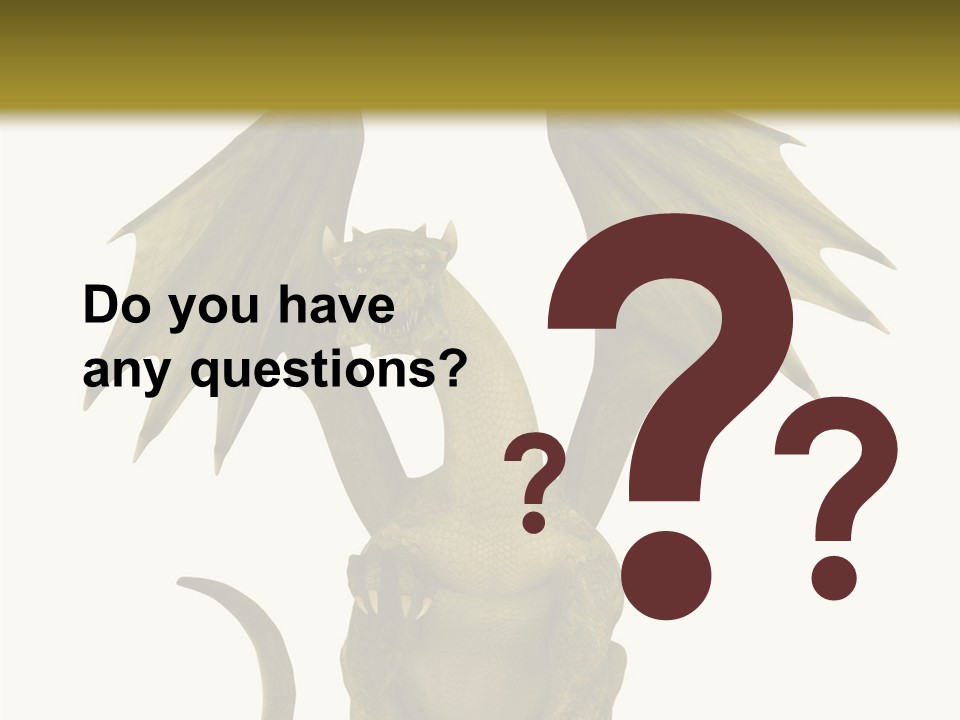 A Green Dragon Sitting On Top Of A White Background PowerPoint Template