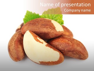 Brown Nut Ingredient PowerPoint Template