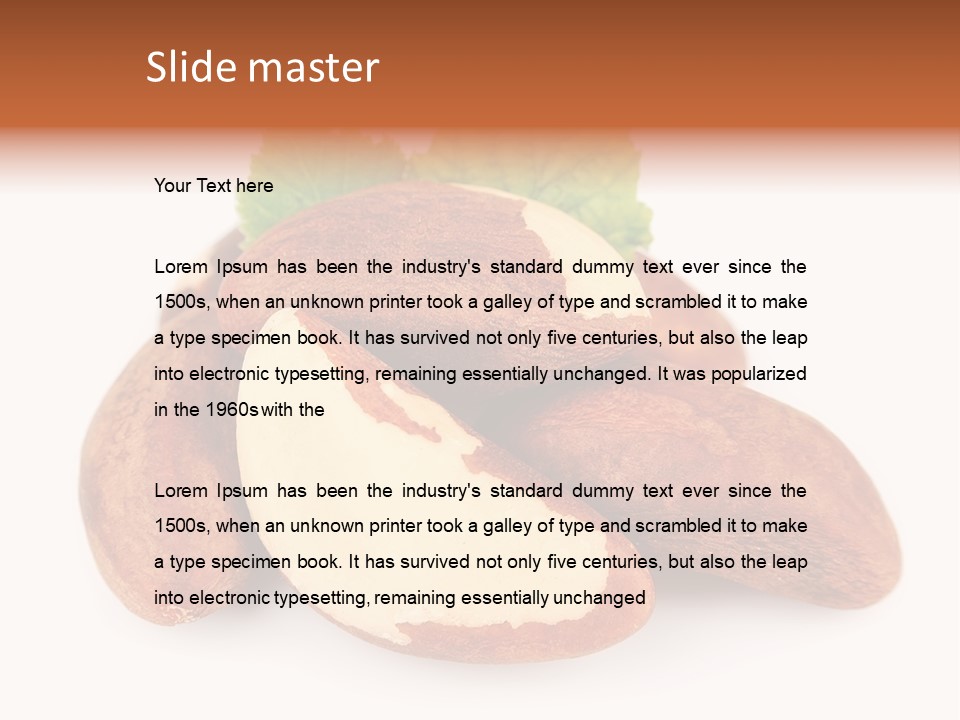 Brown Nut Ingredient PowerPoint Template