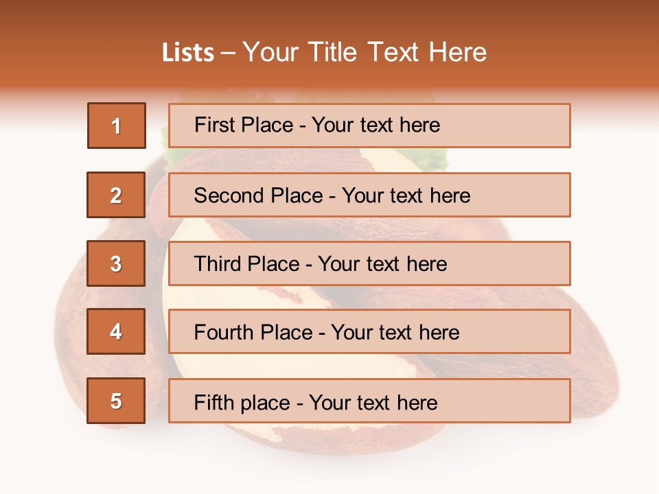 Brown Nut Ingredient PowerPoint Template