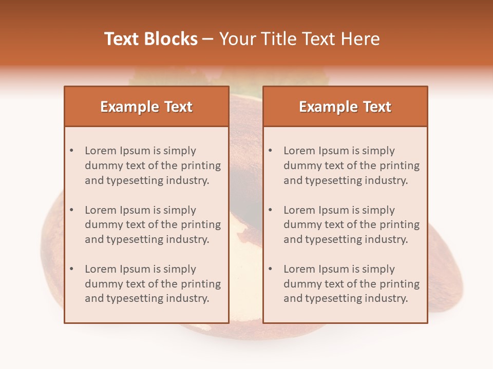 Brown Nut Ingredient PowerPoint Template