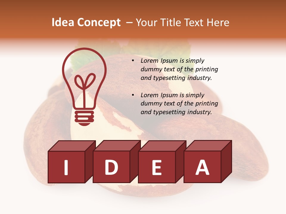 Brown Nut Ingredient PowerPoint Template