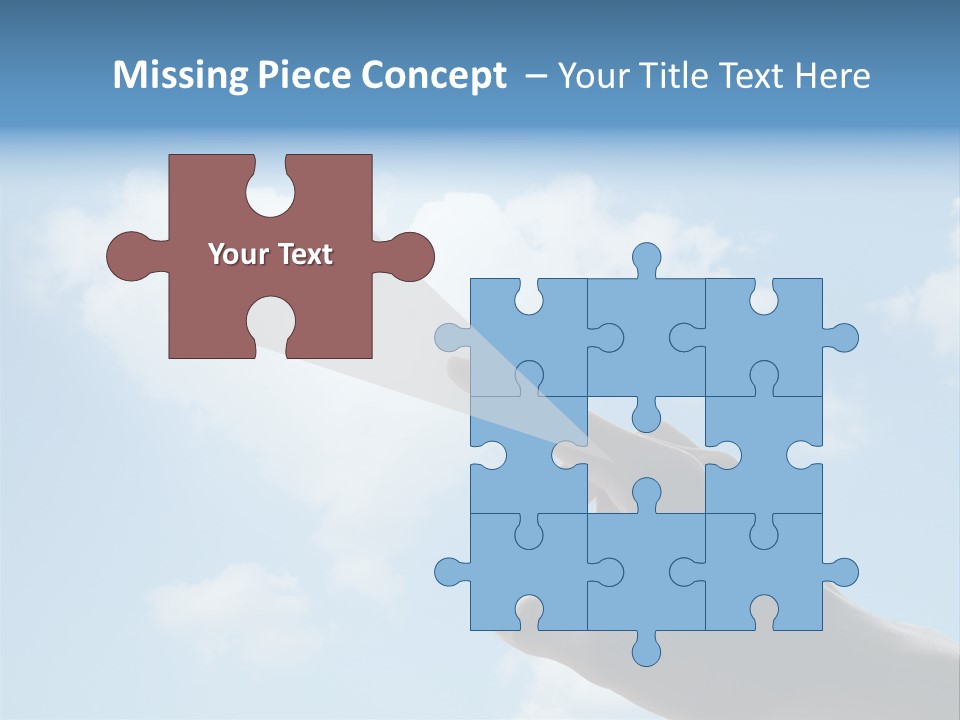 Married Symbol Blue PowerPoint Template
