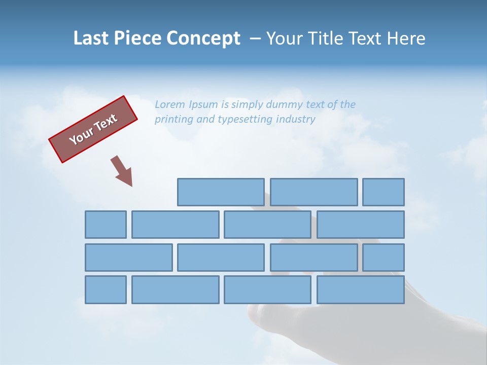 Married Symbol Blue PowerPoint Template