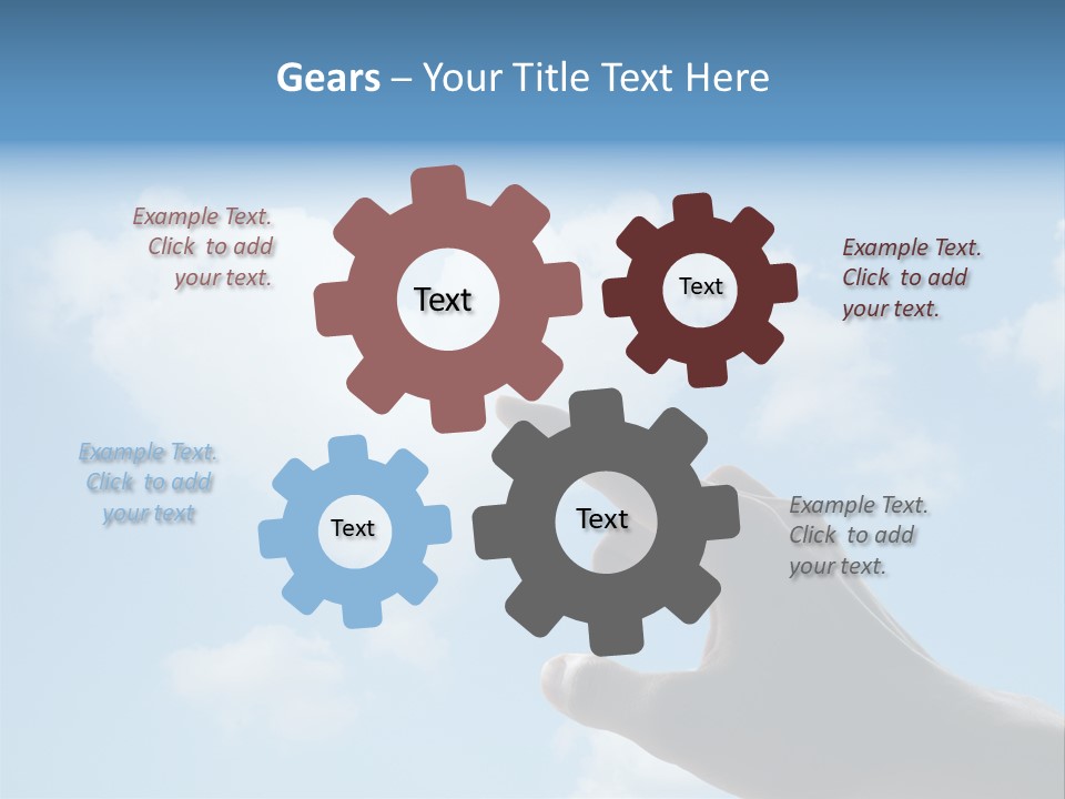 Married Symbol Blue PowerPoint Template
