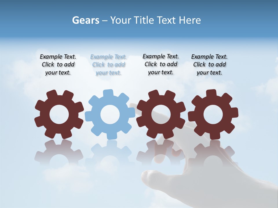 Married Symbol Blue PowerPoint Template