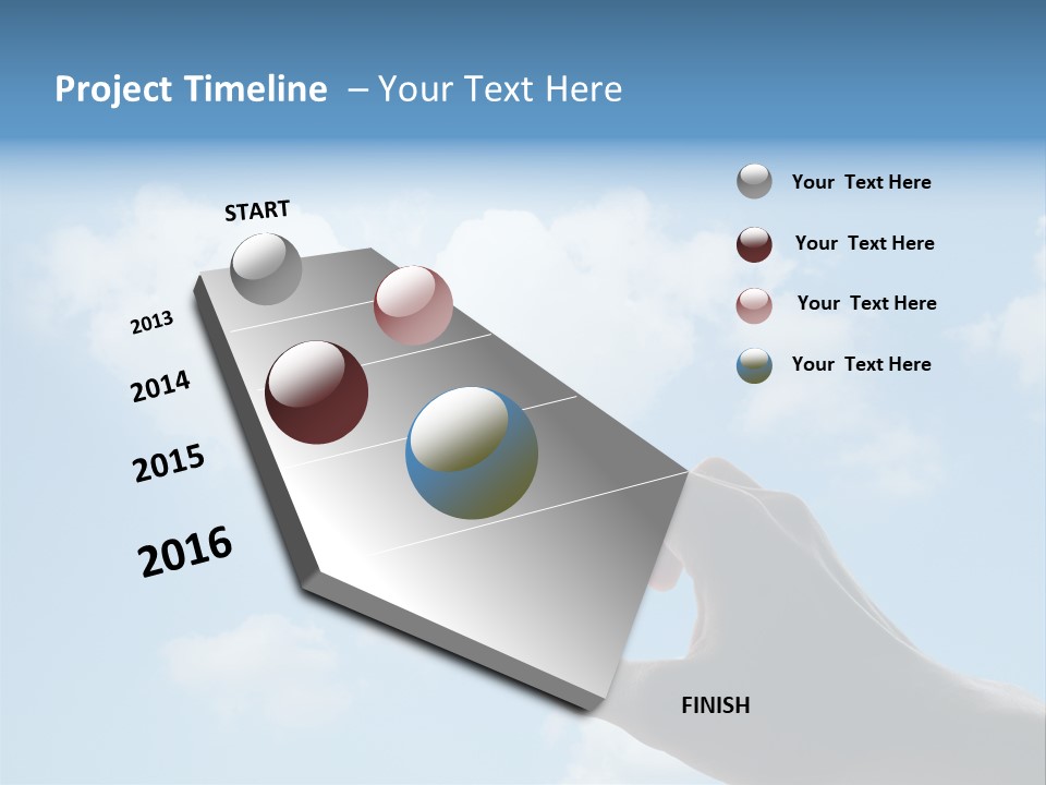Married Symbol Blue PowerPoint Template