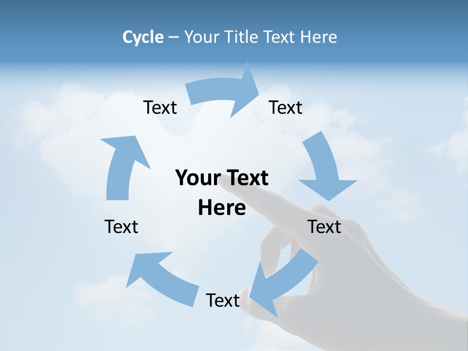 Married Symbol Blue PowerPoint Template