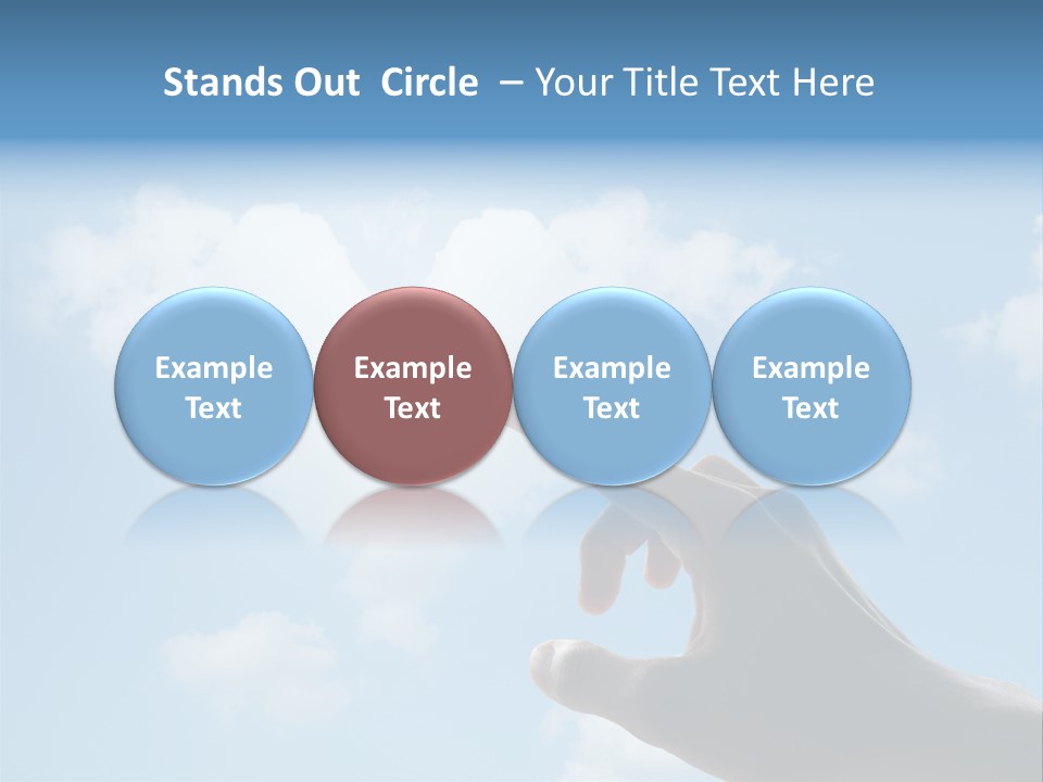 Married Symbol Blue PowerPoint Template