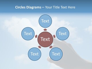Married Symbol Blue PowerPoint Template