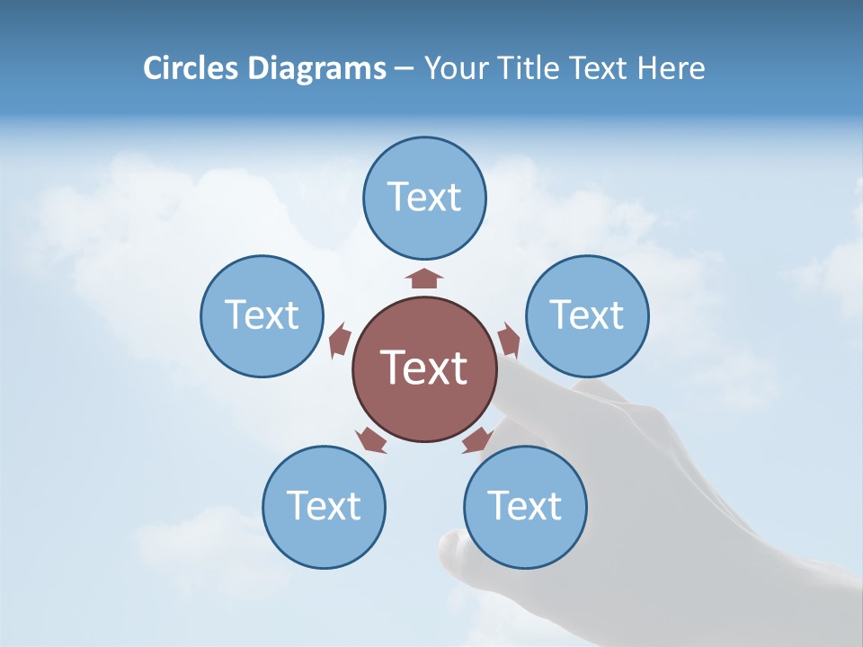 Married Symbol Blue PowerPoint Template
