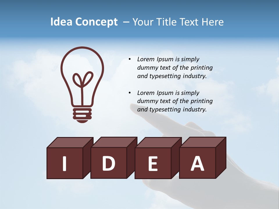 Married Symbol Blue PowerPoint Template