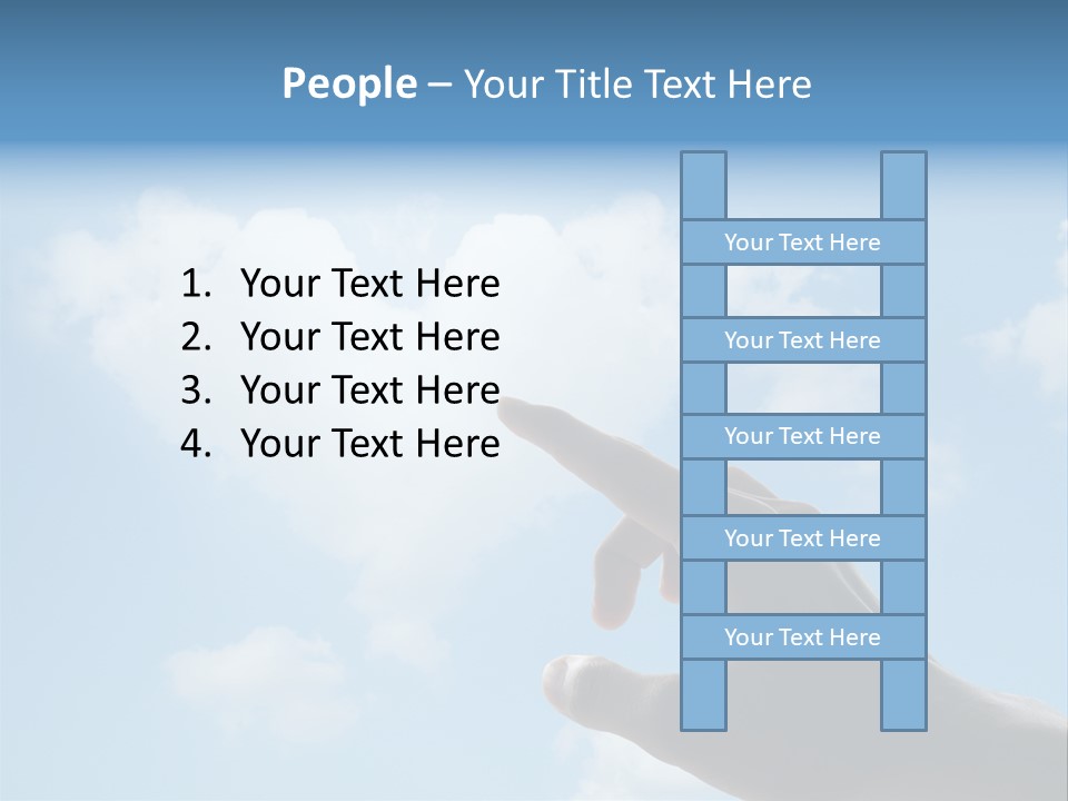 Married Symbol Blue PowerPoint Template