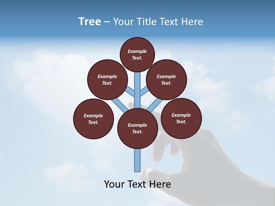 Married Symbol Blue PowerPoint Template