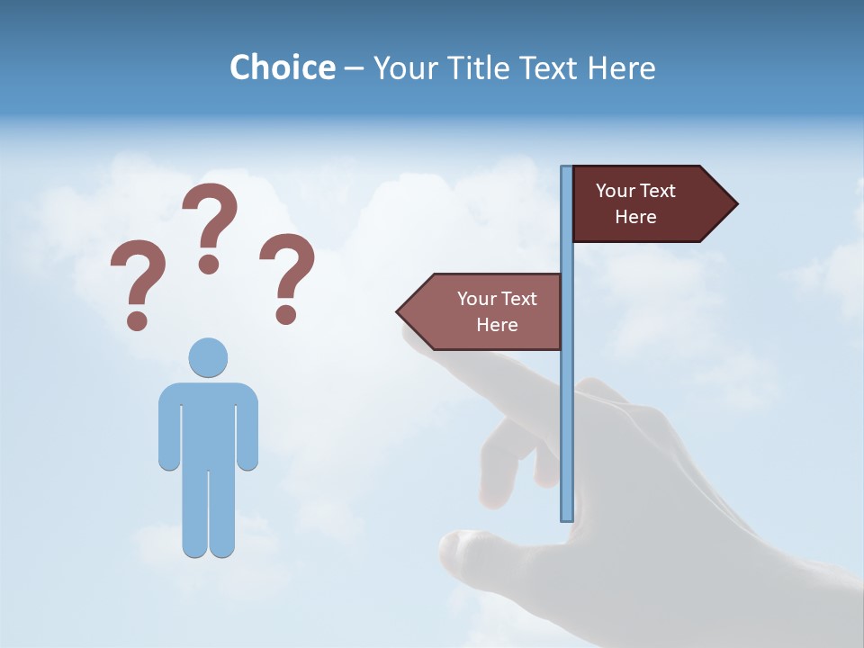 Married Symbol Blue PowerPoint Template