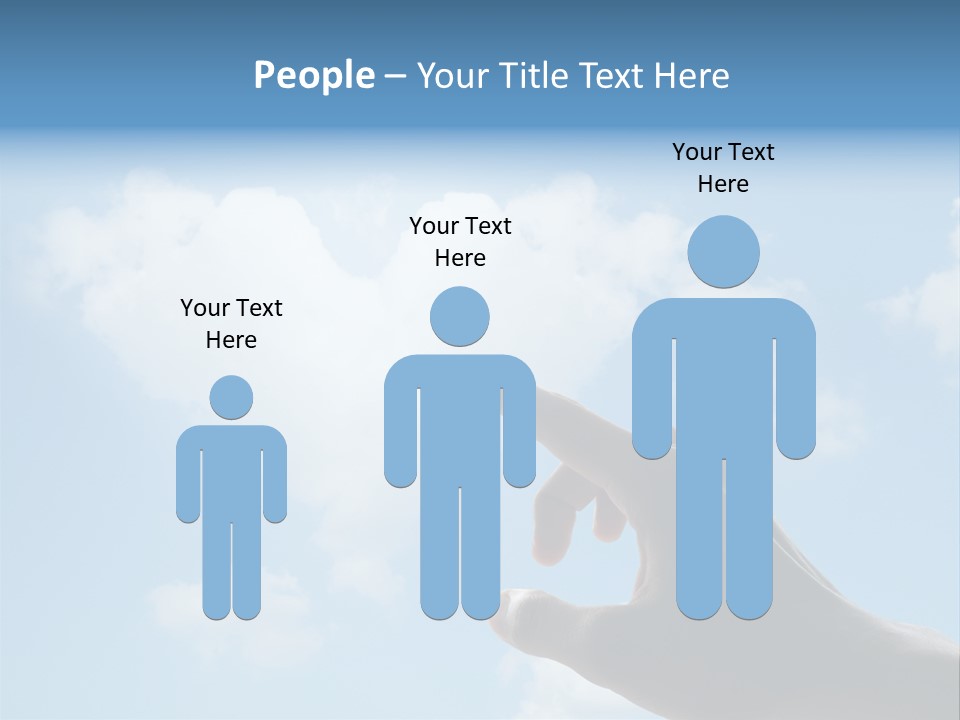 Married Symbol Blue PowerPoint Template