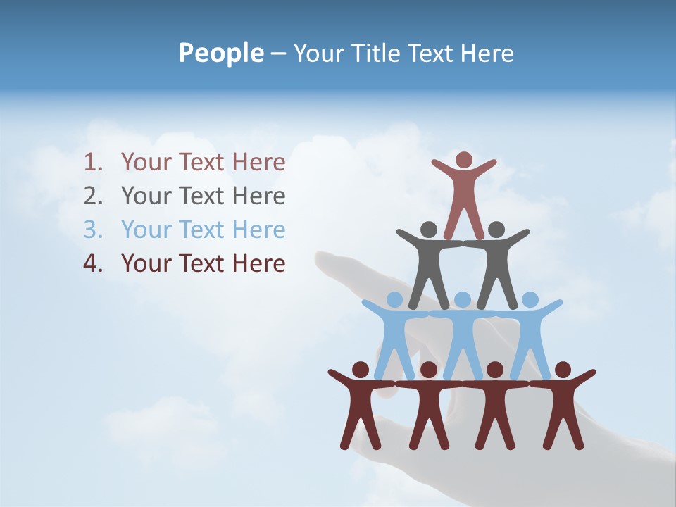 Married Symbol Blue PowerPoint Template