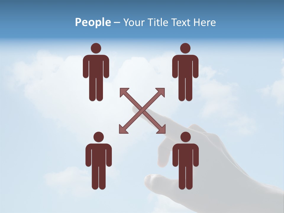 Married Symbol Blue PowerPoint Template