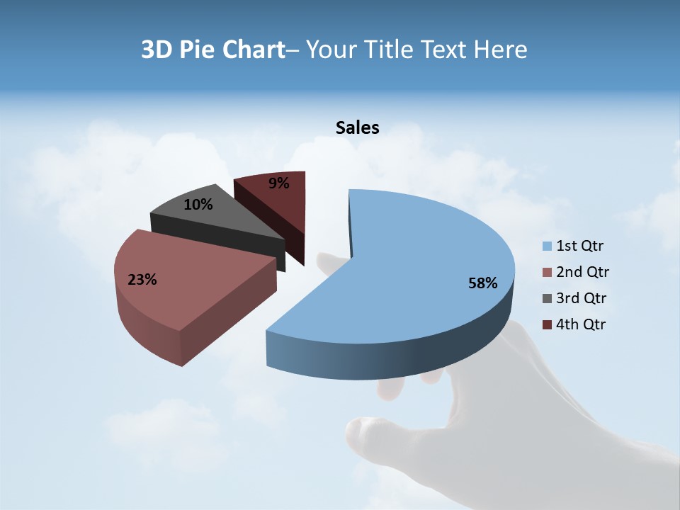 Married Symbol Blue PowerPoint Template
