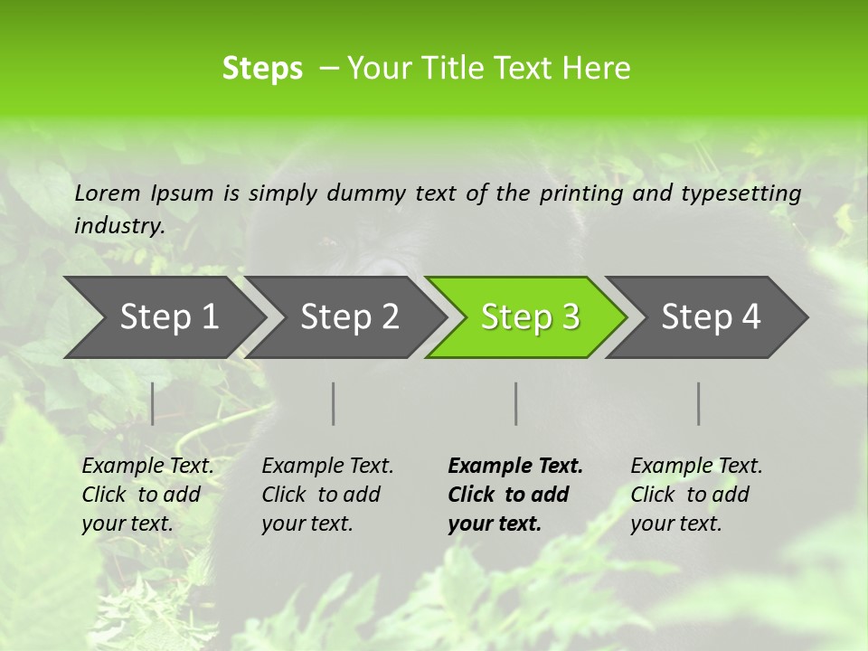 Virunga Gorilla Face Gorilla PowerPoint Template