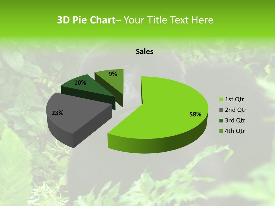 Virunga Gorilla Face Gorilla PowerPoint Template