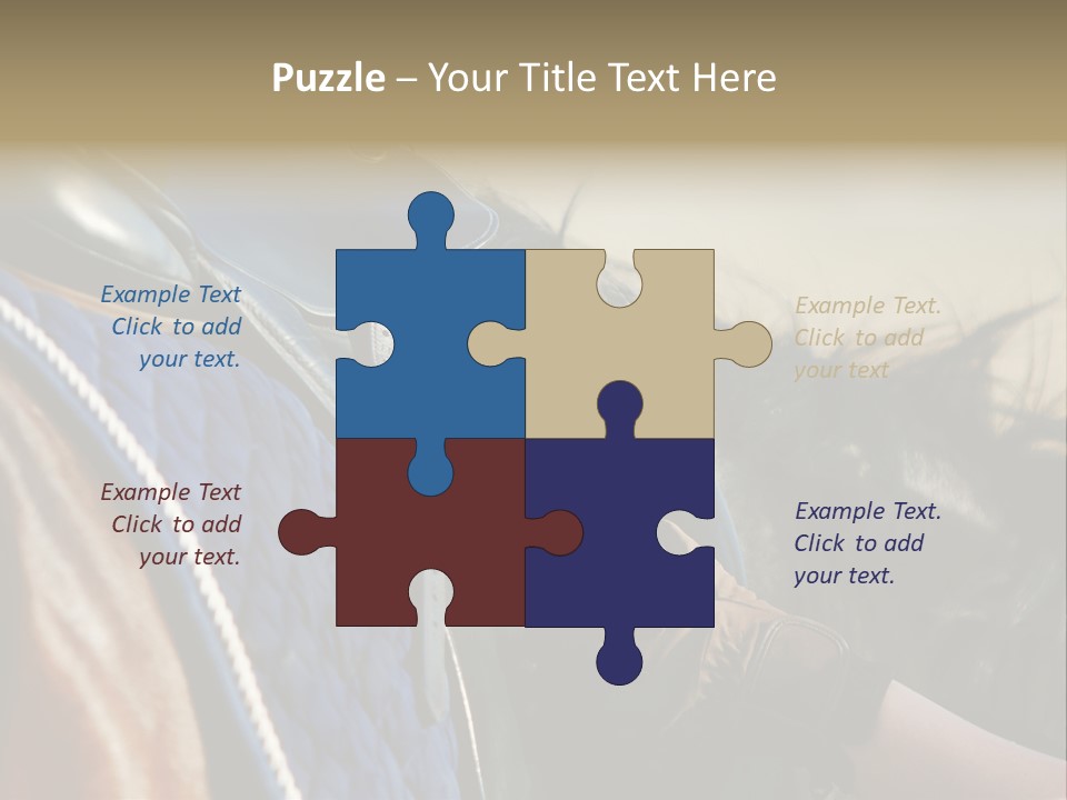 Purebred Saddle Seat PowerPoint Template