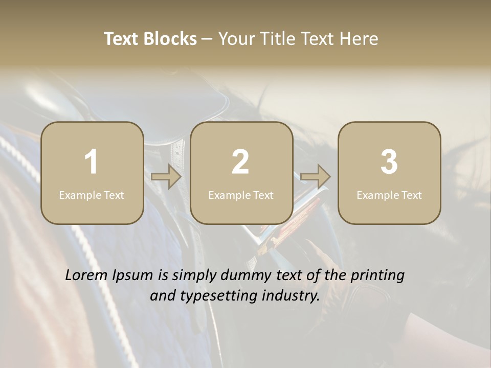 Purebred Saddle Seat PowerPoint Template