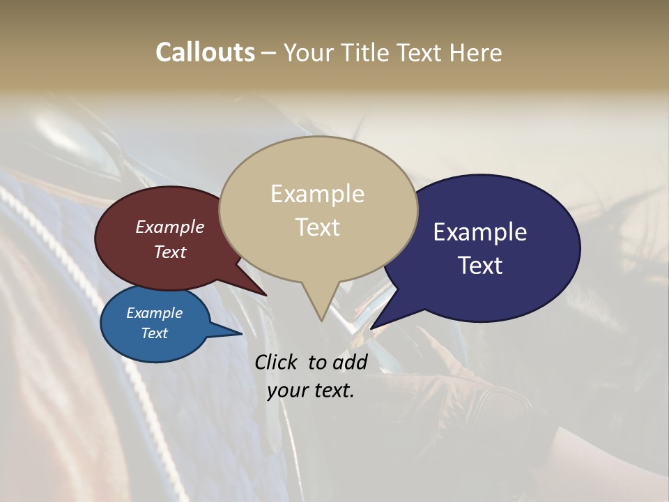 Purebred Saddle Seat PowerPoint Template