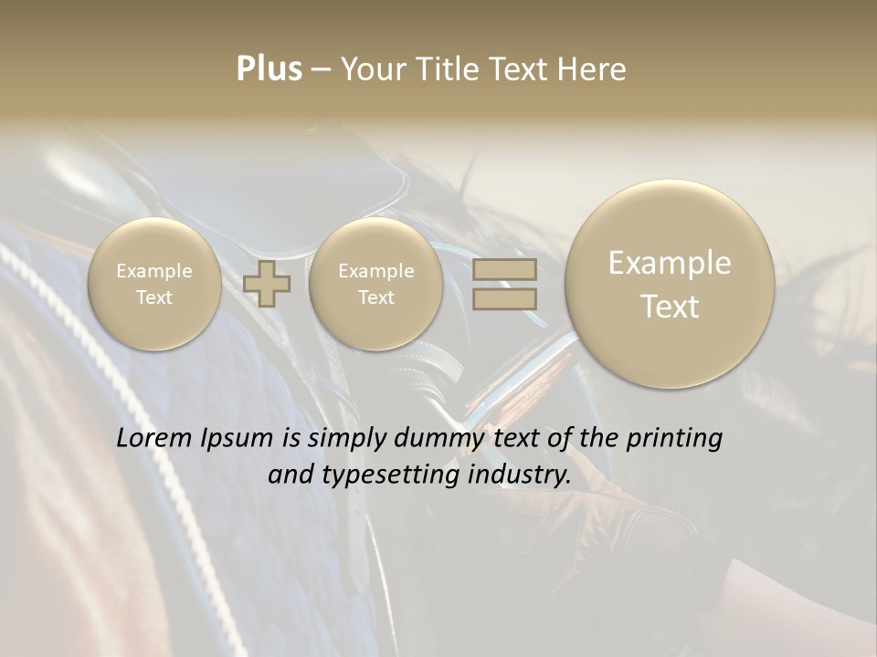 Purebred Saddle Seat PowerPoint Template
