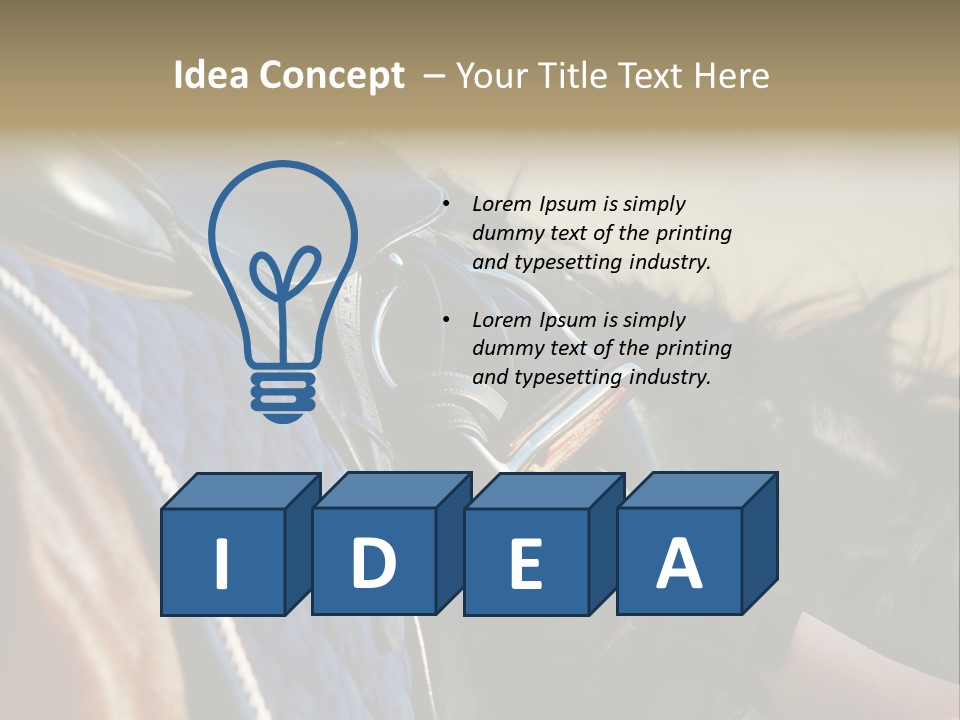 Purebred Saddle Seat PowerPoint Template