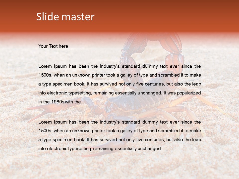 Aggression Scorpion Aggressive PowerPoint Template
